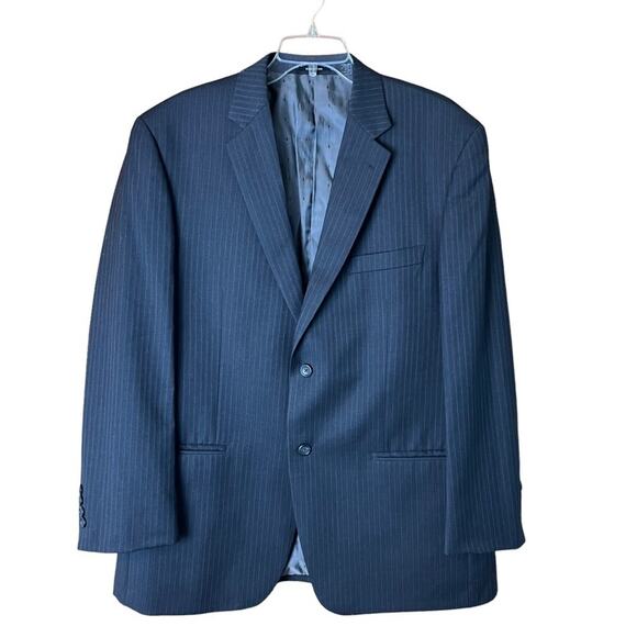 Joseph & Feiss Men’s Wool Pinstripe Suit Jacket 44R CAREER Academia Business - Picture 1 of 6